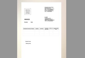 Invoice template English Editable pdf