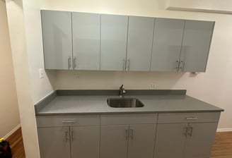 a kitchen with a sink and a sink