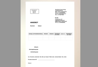 Offer template German Editable pdf