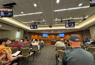 Photo from the back of City Council of the audience