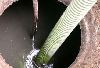 método de sucção em fossa séptica