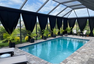 pool curtains and privacy drapes in orlando