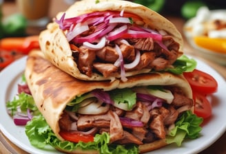 Indiano che taglia il Kebab
