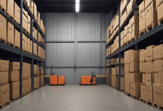 A large number of stacked shipping containers with various logos and labels, arranged in a grid pattern. The containers are primarily in shades of white, gray, and dark colors. The image gives a sense of industrial organization and mass logistics.