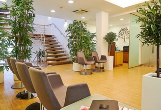 Modern and tranquil clinic reception at AVA Lisbon