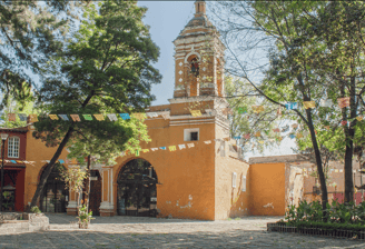 Colonial church building in Mexico City – a serene setting for affordable fertility care.