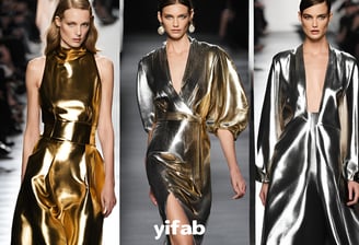Metallic fabrics into your Evening wear