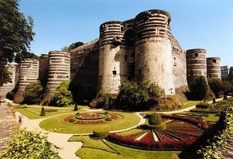 Medieval Fortress Castle of Angers built between 13th and 16th century