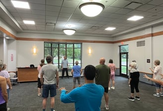 Introduction to Tai Chi Workshop at the Elkhorn Wisconsin USA library.