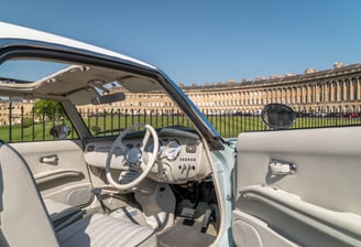Interior of Nissan Figaro classic car