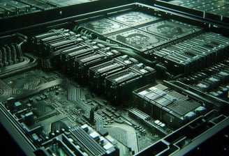 a computer motherboard with a computer processor on it