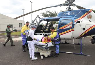 atendimento medico com transporte por helicóptero