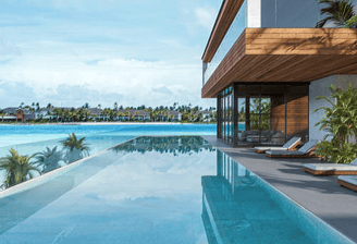 Image showcasing a pool front Hotel property by Shark Hotels