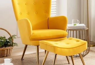 beautiful Yellow char with soft cousion