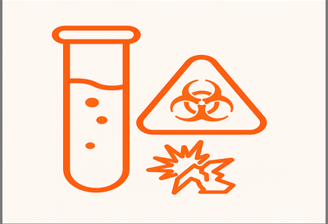 Certified environmental inspector inspect asbestos samples for laboratory testing and analysis