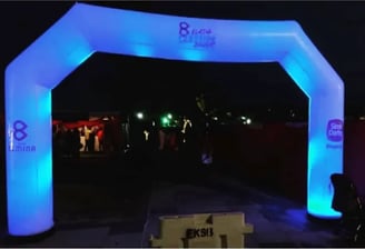 cổng hơi có đèn led