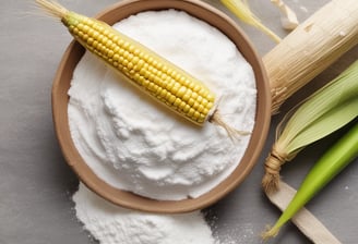 a bowl with fresh Corn & Corn Strach powder. new supplier from India, b2b, exporter of Corn Starch