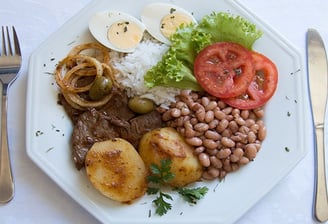 Prato de comida saudável 