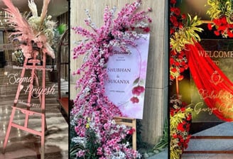 wedding reception signs from diffrent weddings