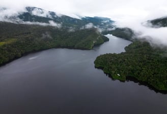 a river with a few clouds and a few clouds amazon