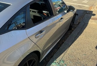 broken car window