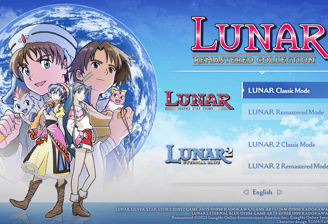 Lunar Remastered Collection Title Screen
