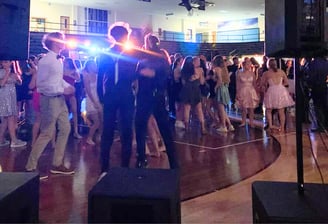 high school dance with kids dancing