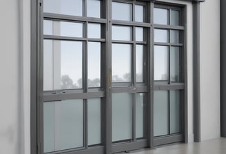 Several aluminum profiles are stacked together, showcasing their hollow, geometric shapes with precise, angular lines and smooth surfaces.