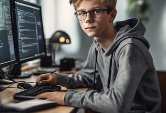 woman sitting in front of turned-on computer monitor