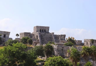 Tulum, Mexico - Tulum National Park, El Castillo Mayan ruin
