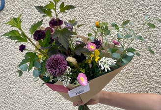 bouquet fleurs fraîches biologiques de saison slowflower floriculture ardeche