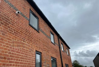 building with multiple clean windows on a business in worcestershire