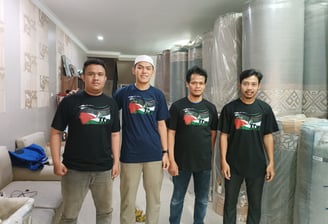 team profesional setting karpet