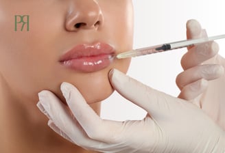 Dra. Jéssica Cruz Sampaio realizando preenchimento labial.