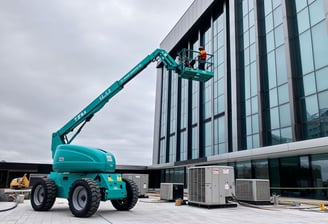 cherry picker cleaning . window cleaning