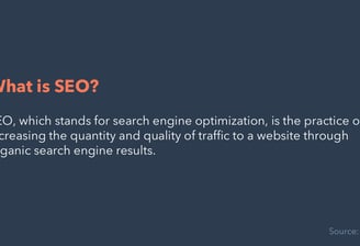 A picture explaining what Search Engine Optimization is.