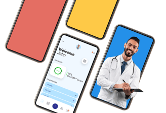 a doctor is shown on the phone screen