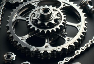 realistic-bike-cogs-with-chain-dark-background