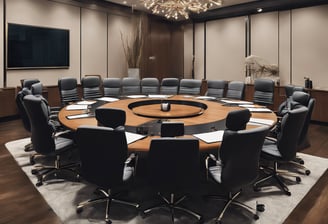 person wearing suit reading business newspaper