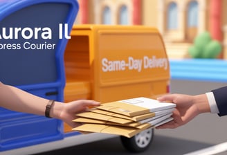 a person handing a package from a mailbox