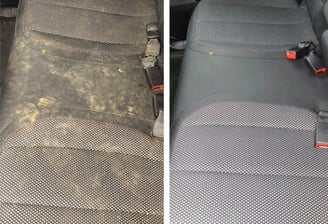 Interior Detailing Image “Deep interior car detailing with steam cleaning and vacuuming of seats"