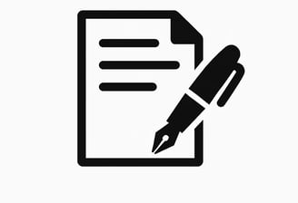 a pen and a pen on a white background