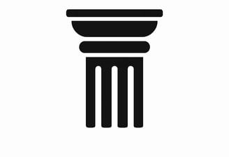 a black and white picture of a column