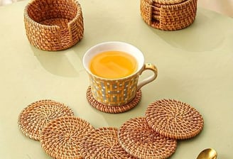a cup of tea and a cup of tea on a table