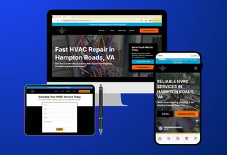 hvac company web design