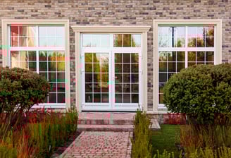 Residential french windows sparkling clean in London Ontario