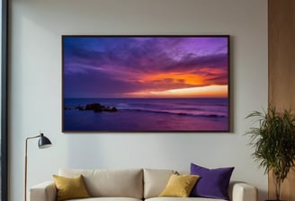 Imagen de un marco de FOAM con un retrato de atardecer