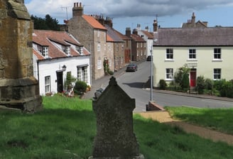 Kilham (E Yorks): East Street from the churchyard by Paul Harrop, CC BY-SA 2.0 <https://creativecommons.org/licenses/by-sa/2.