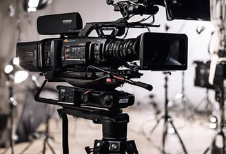 a man standing in front of a large yellow sculpture