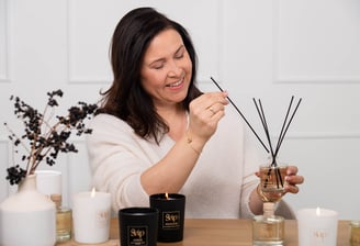 Svip founder Sarune enjoying home scent